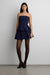 Peplum tube top in evening blue — main image