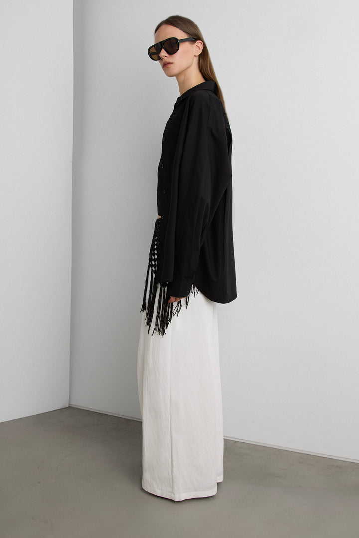 COTTON SHIRT in Black — alternate angle