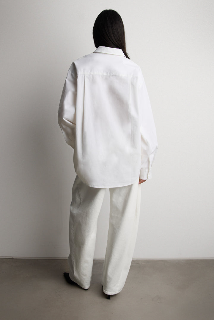 COTTON SHIRT in White — alternate angle
