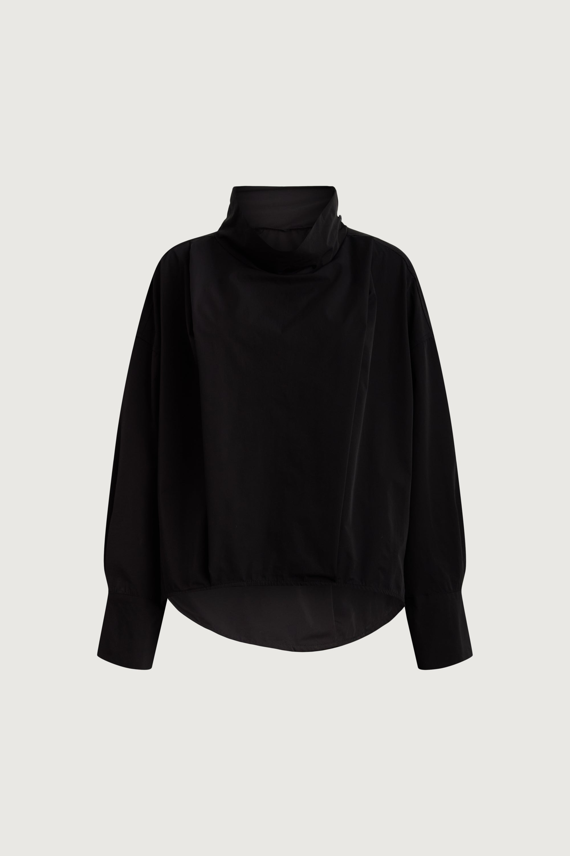 Oversized Pleated Mockneck Blouse | OAK + FORT – OAK + FORT USA