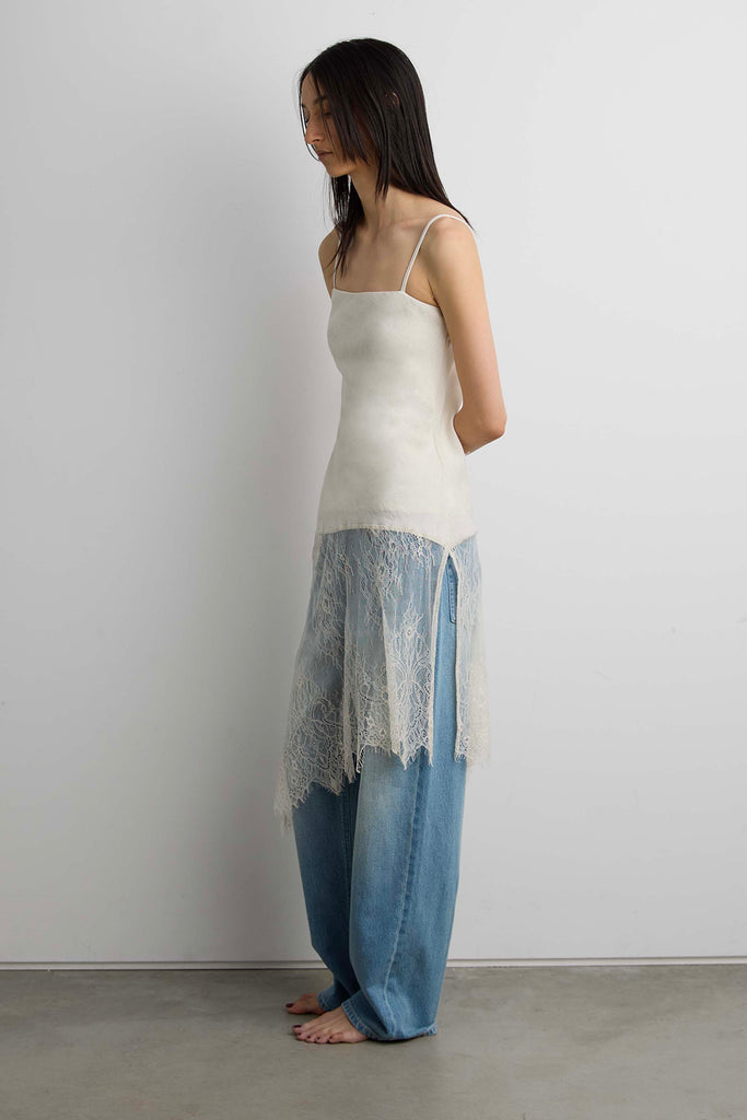 andequal アンドコール asymmetry lace camisole Lace Panelled Asymmetrical Camisole | OAK + FORT – OAK + FORT USA