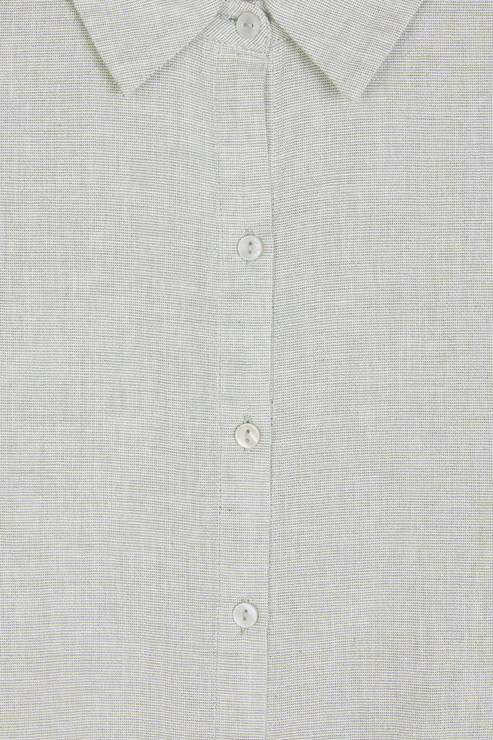 LOOSE BUTTON UP SHIRT in Wreath Tofu — alternate angle