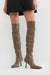 POINTED KNEE HIGH BOOTS