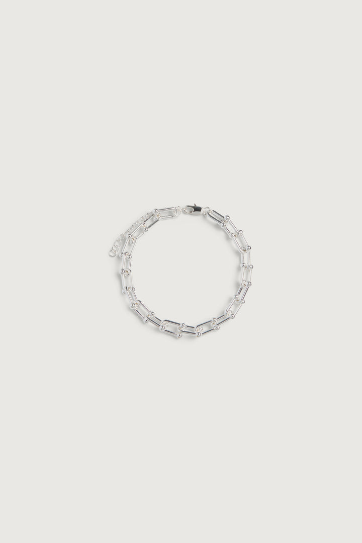 BALL LINK BRACELET in Silver — alternate angle