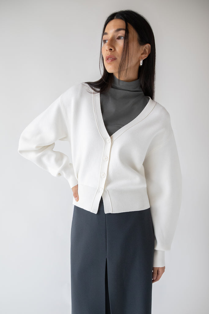 Cropped Cardigan | OAK + FORT – OAK + FORT USA