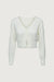 RIBBED BUTTON-FRONT CROPPED CARDIGAN