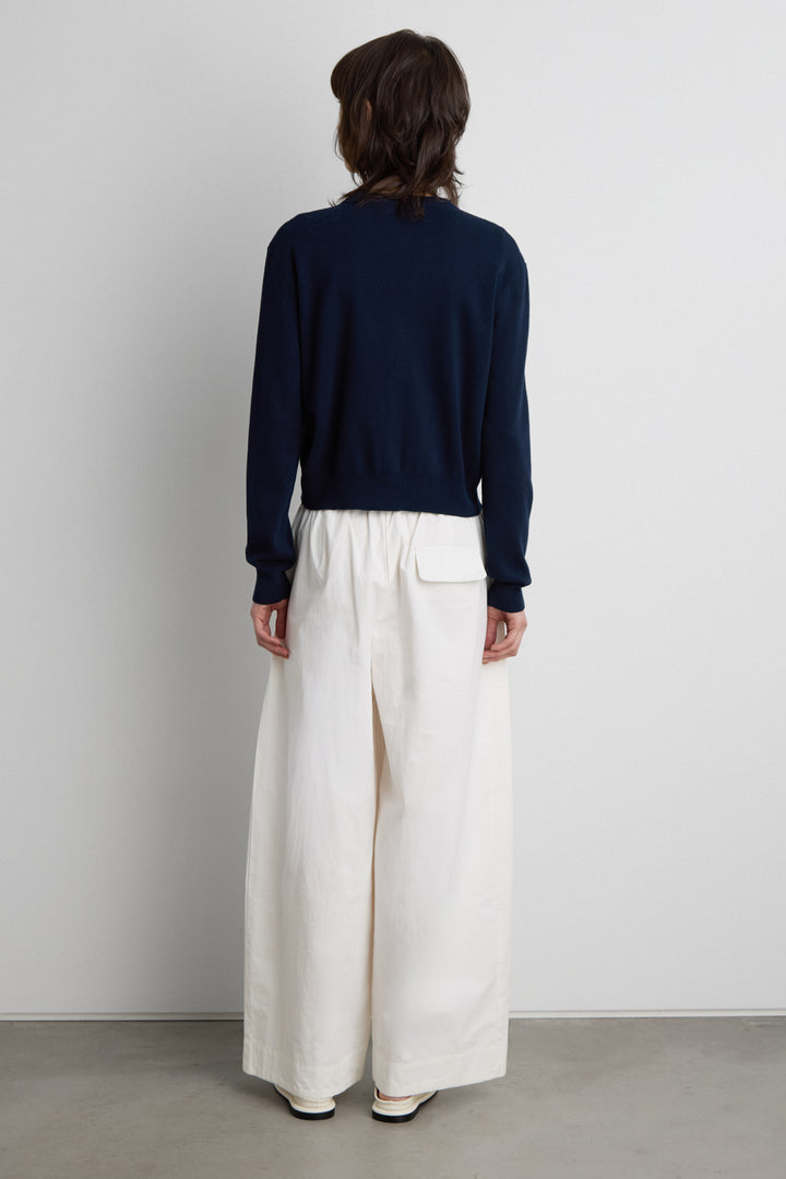 BUTTON UP CARDIGAN in Navy — alternate angle