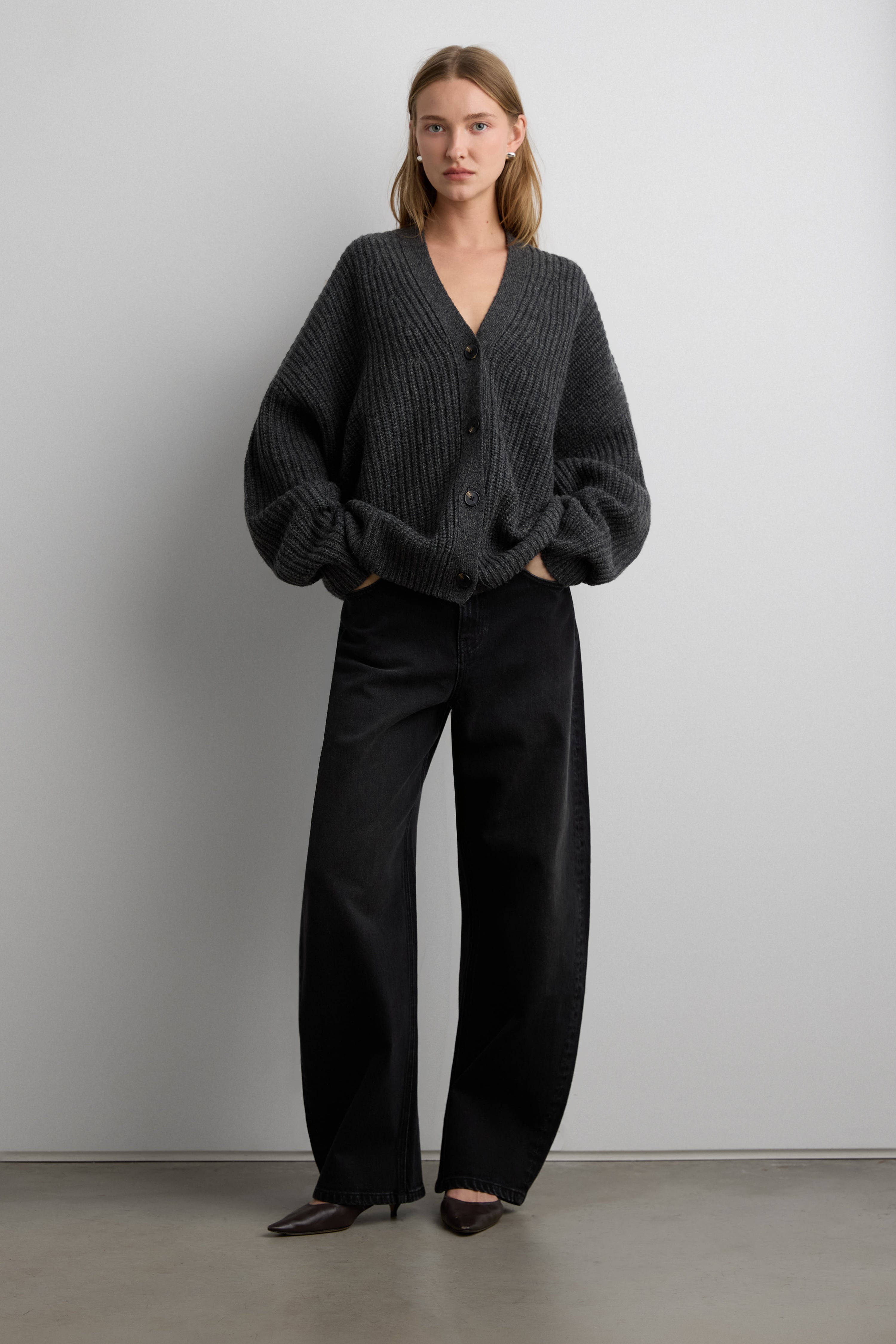 Cropped Semi-Sheer Cardigan | OAK + FORT – OAK + FORT USA