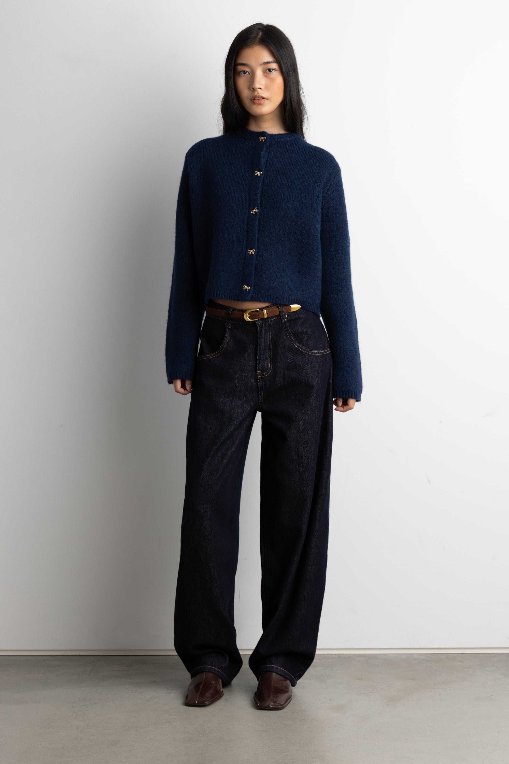 Cable Knit Collared Cardigan | OAK + FORT – OAK + FORT USA