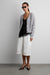 V-neck button up cardigan in medium heather grey — main image