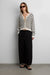 V-neck striped cardigan in black stripe — main image