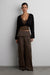 Twist front cardigan & tank set in black — main image