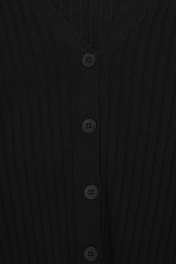 LONG SLEEVE CARDIGAN in Black — alternate angle