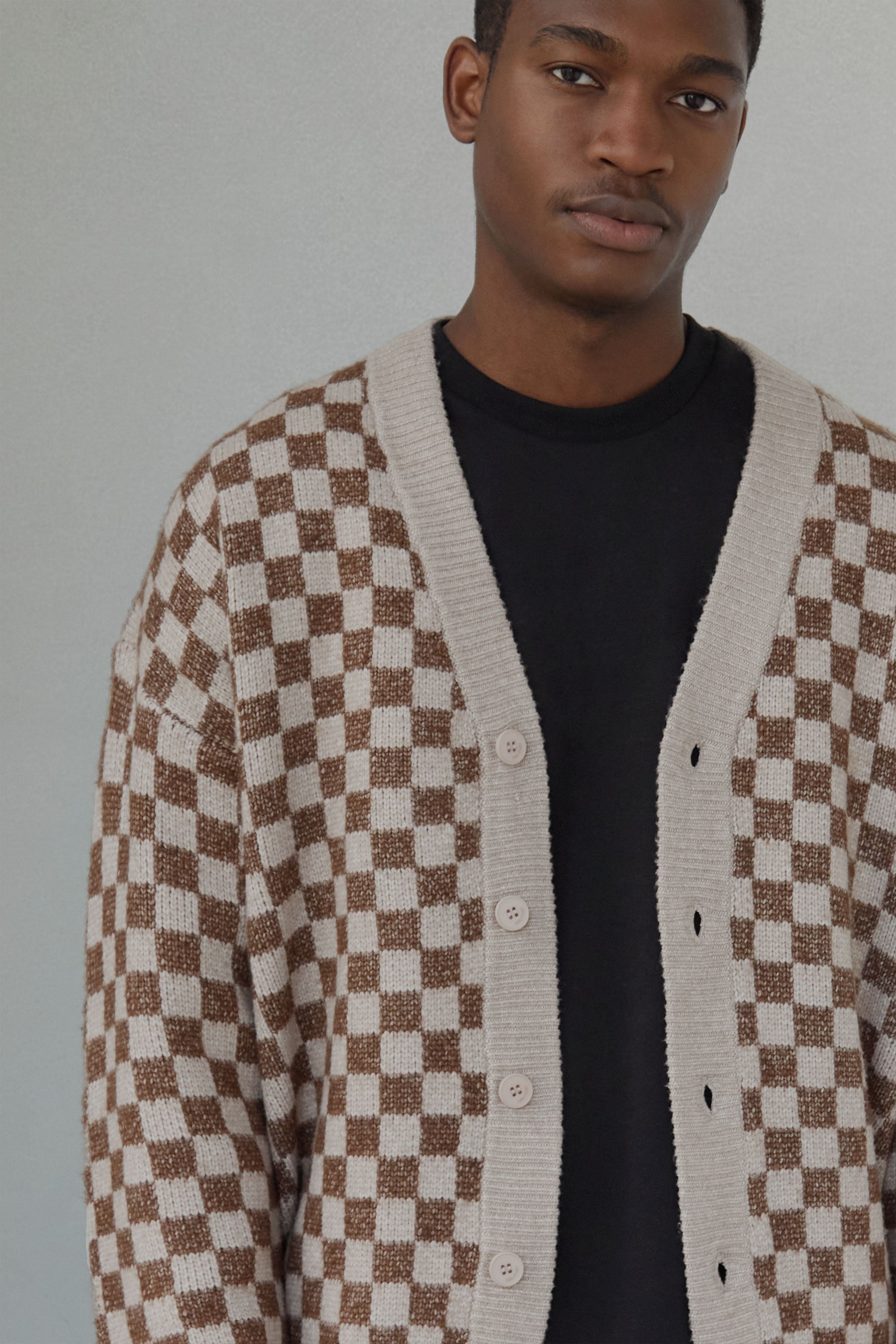 Checkered Cardigan | OAK + FORT – OAK + FORT USA