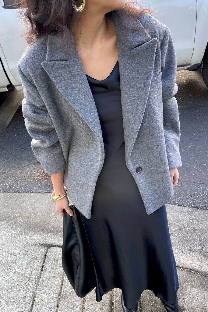 Short Wool Blend Coat | OAK + FORT – OAK + FORT USA