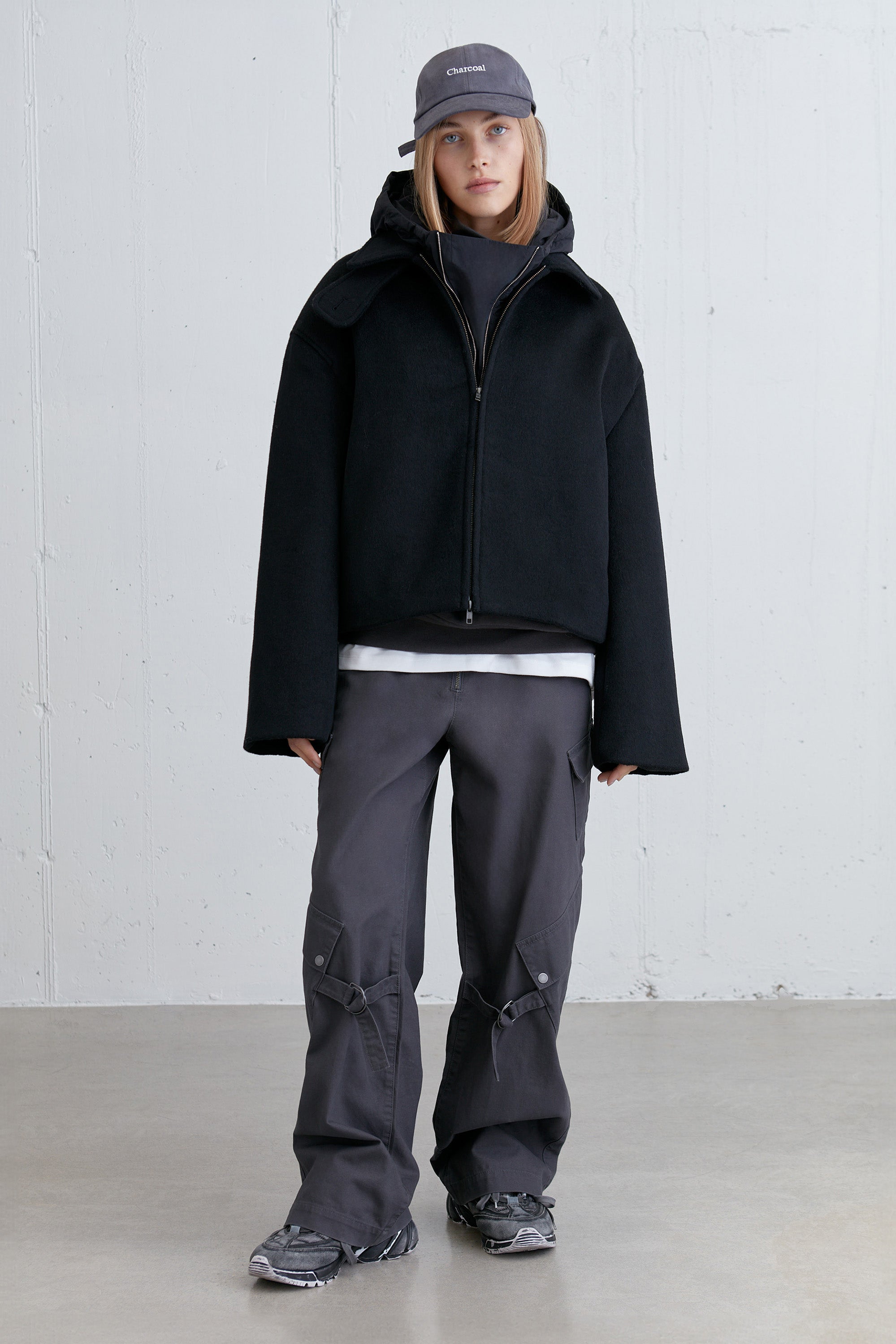 Boxy Wool Blend Jacket | OAK + FORT – OAK + FORT USA