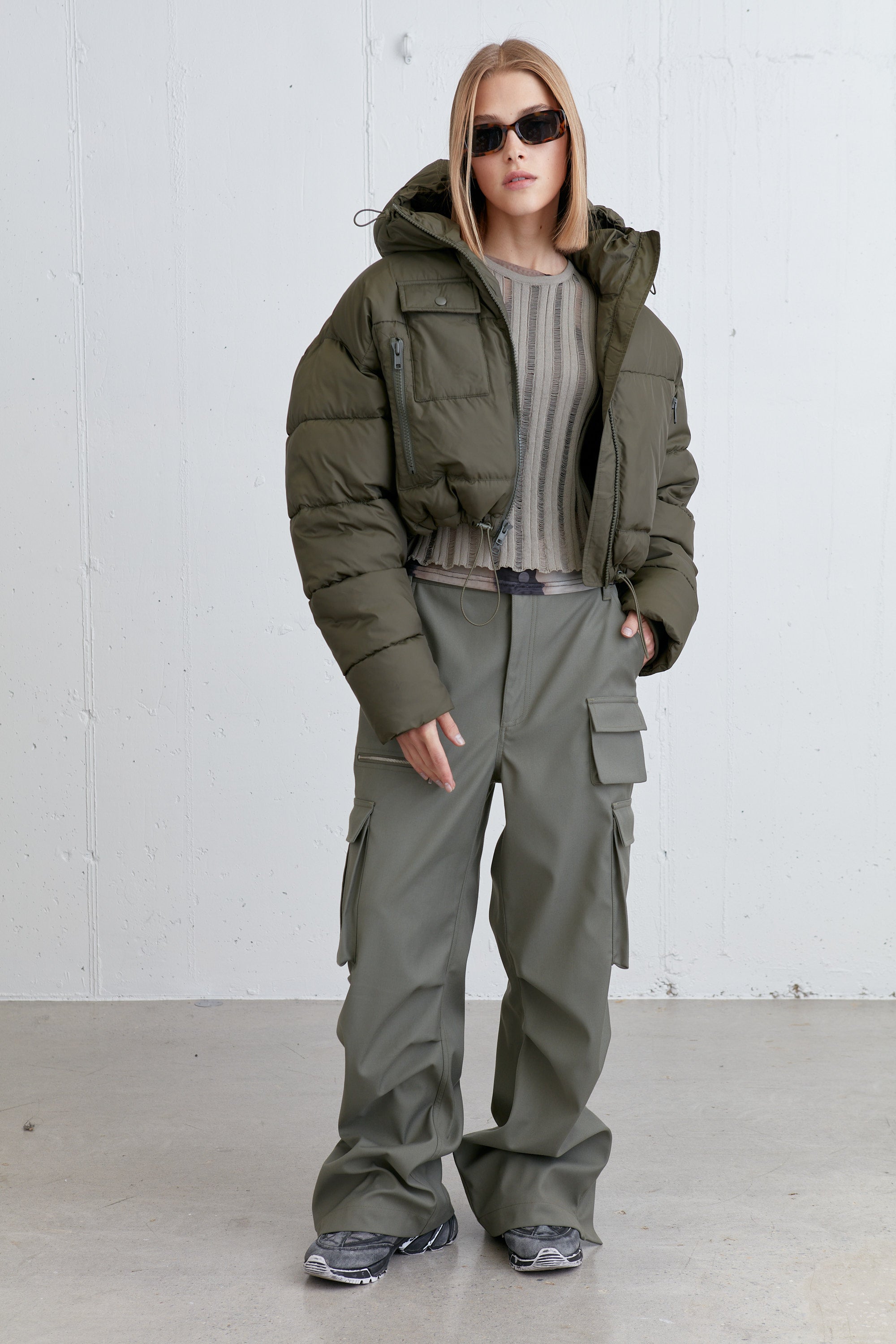Cropped Puffer Jacket | OAK + FORT – OAK + FORT USA Cropped Puffer Jacket | OAK + FORT – OAK + FORT USA