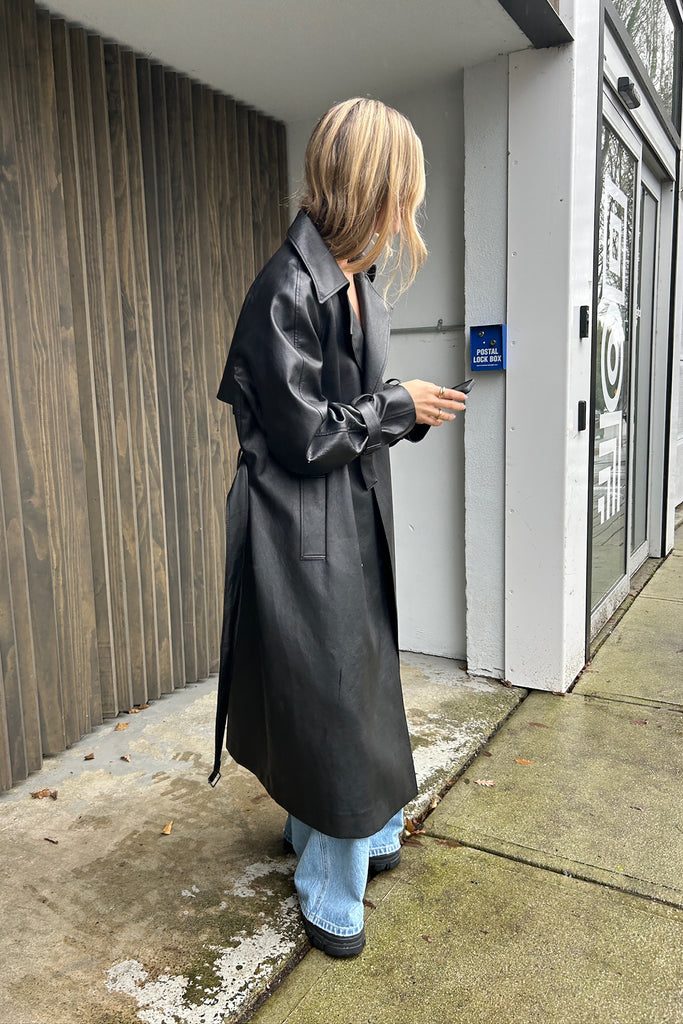 Oversized Trench Something Navy Long Coat Oversized Trench Coat