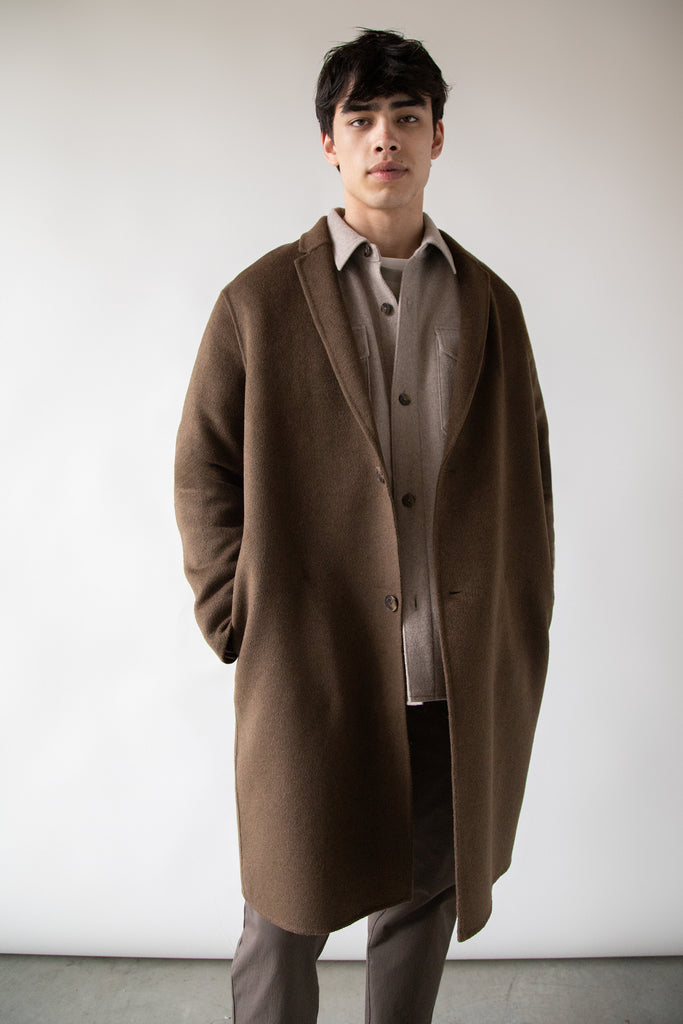 DOUBLE-FACED WOOL BLEND COAT - Main Image