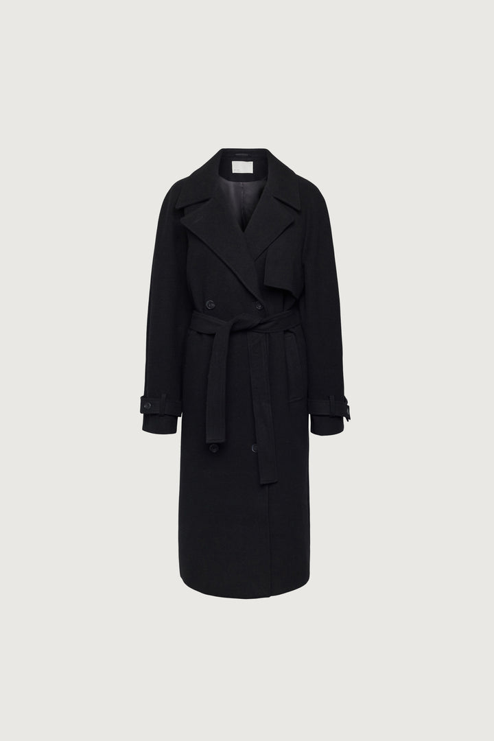 WOOL-BLEND TRENCH COAT