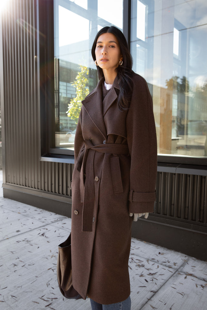 WOOL BLEND TRENCH COAT