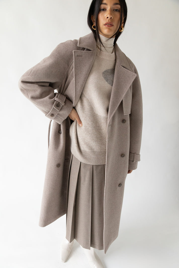 WOOL BLEND TRENCH COAT