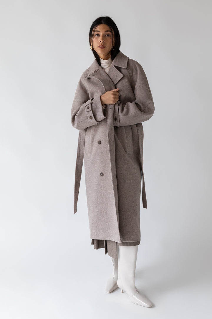 WOOL-BLEND TRENCH COAT