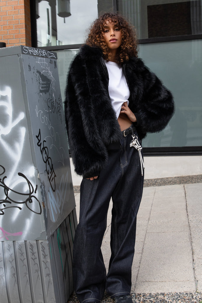 Faux Fur Bomber Jacket | OAK + FORT – OAK + FORT USA