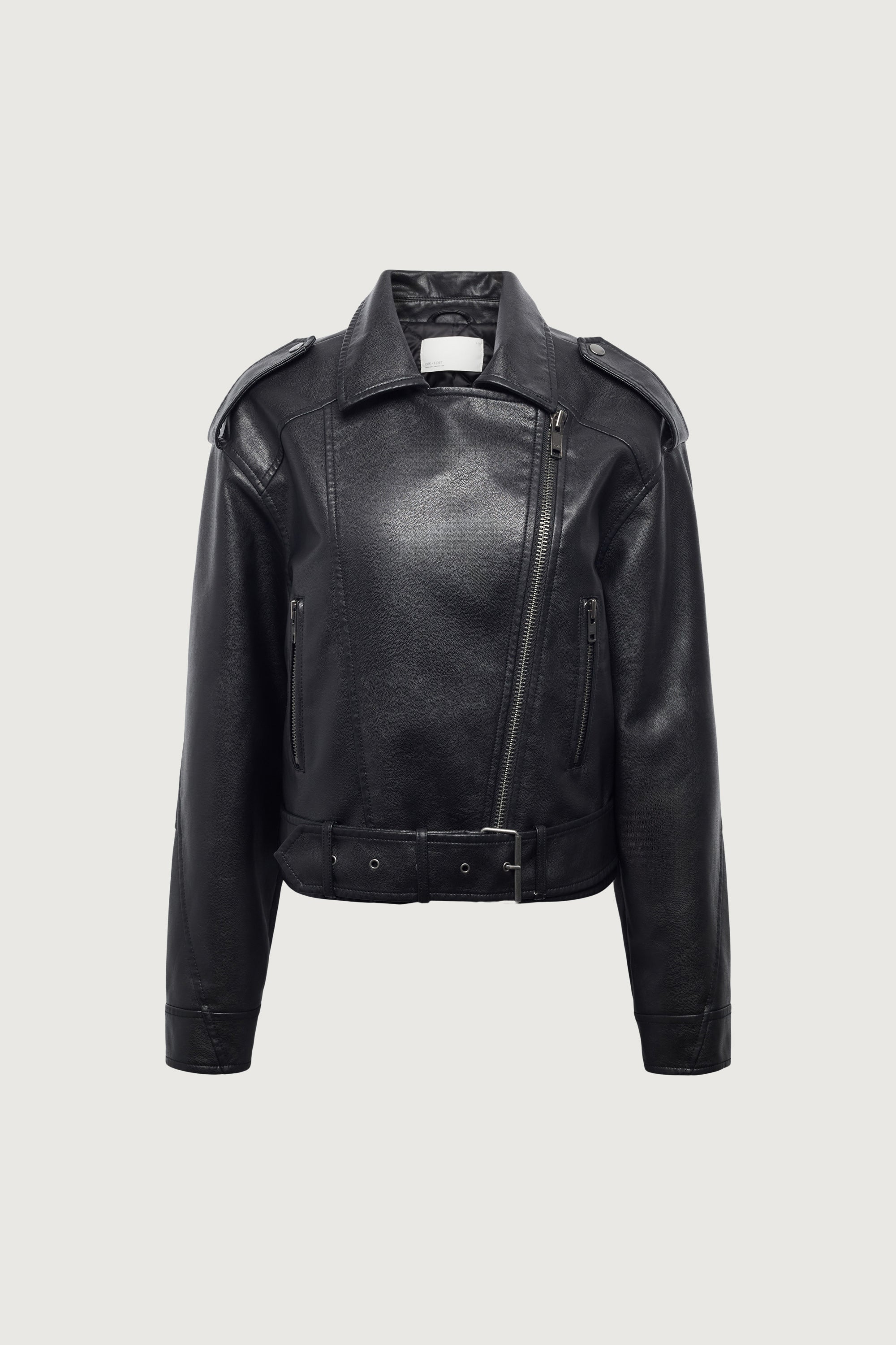 The Faux Leather Fur Trim Moto Jacket