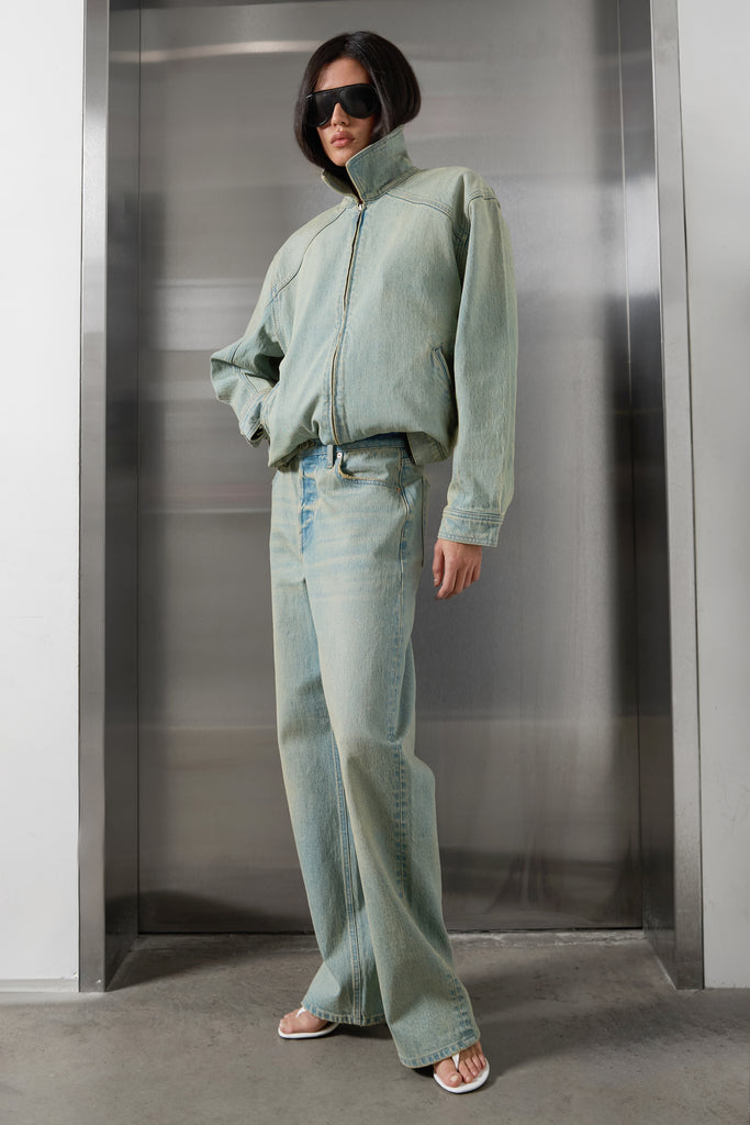 Denim Bomber with Corduroy Collar | OAK + FORT – OAK + FORT USA