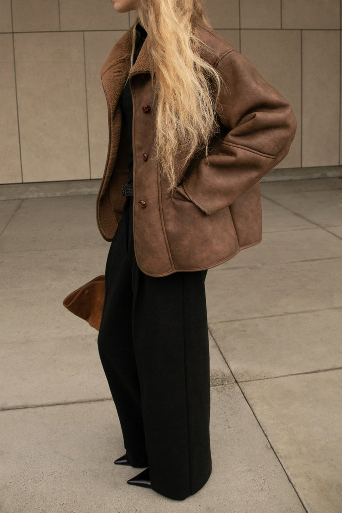 Oversized Shearling Jacket | OAK + FORT – OAK + FORT USA