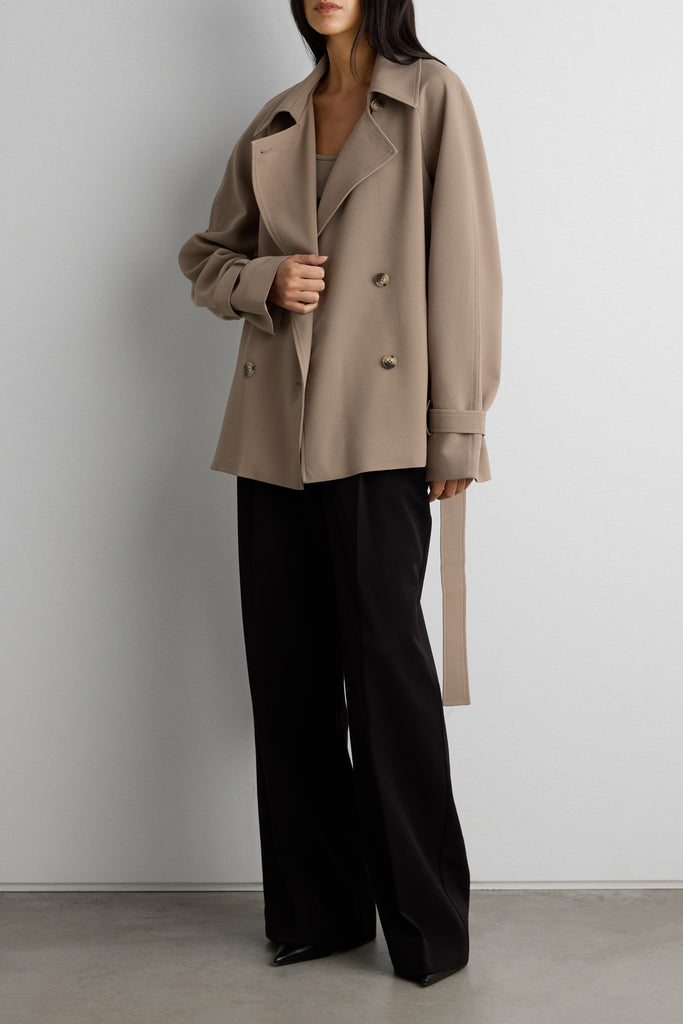 Short Oversized Trench Coat | OAK + FORT – OAK + FORT USA