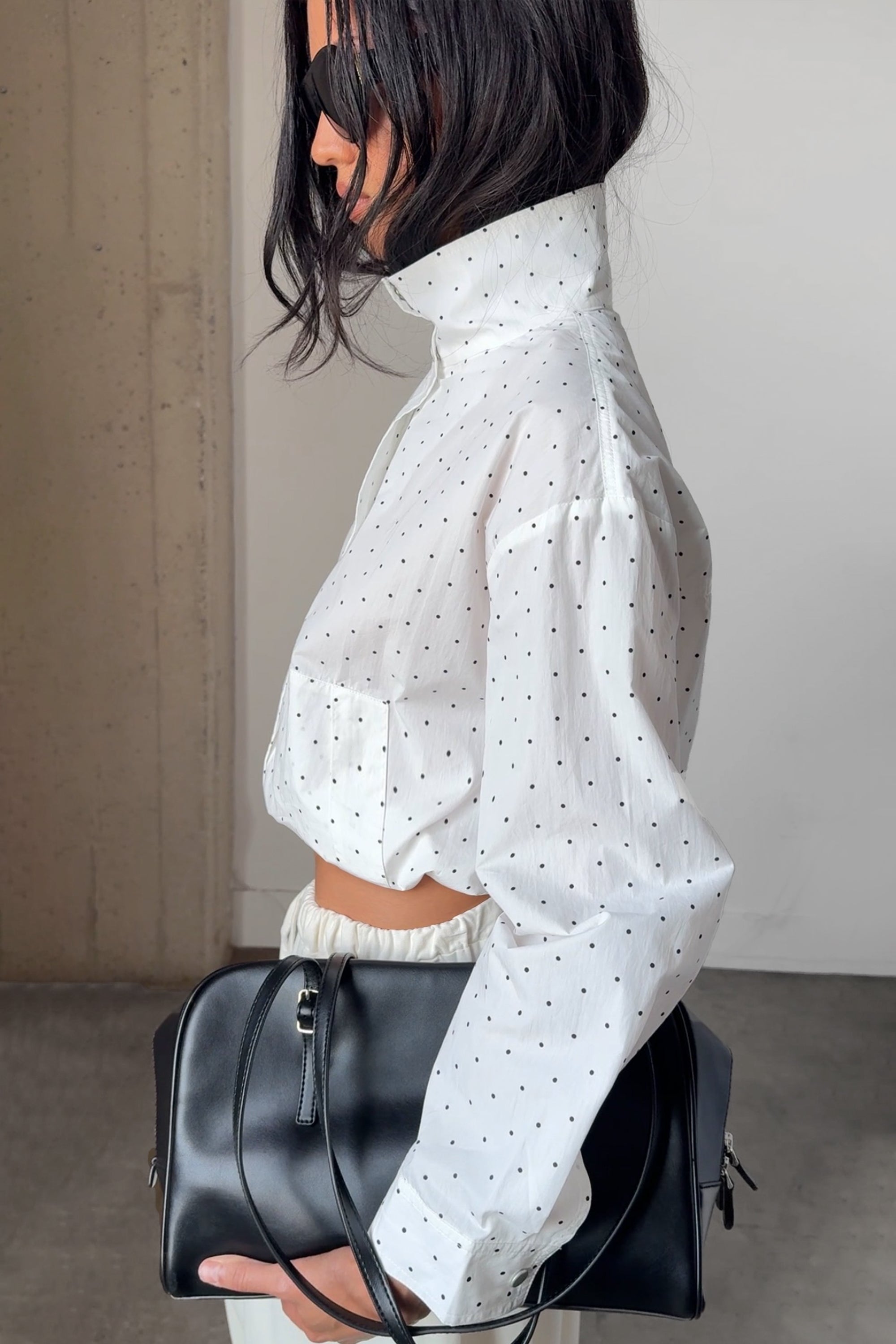 Polka Dot Zip Up Jacket | OAK + FORT – OAK + FORT USA