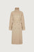 Oversized trench coat with funnel neck in beige — main image