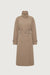 Oversized trench coat with funnel neck in brindle — main image