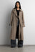 Oversized trench coat with funnel neck in brindle — main image