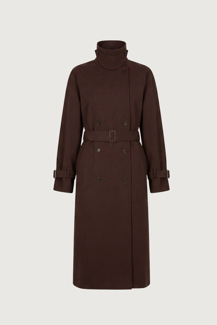 NEW OVERSIZED TRENCH COAT in Coffee Bean — alternate angle