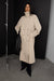 Oversized trench coat with funnel neck in feather grey — main image