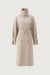 Oversized trench coat with funnel neck in feather grey — main image