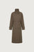 Oversized trench coat with funnel neck in tarmac — main image