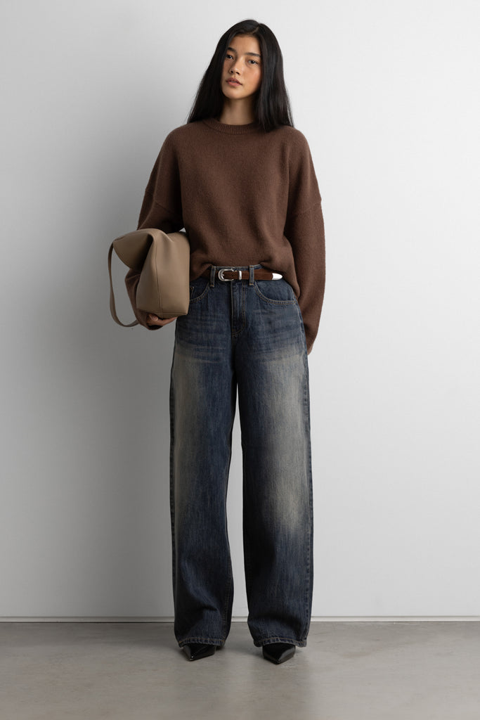 Oversized Dark Wash Denim | OAK + FORT – OAK + FORT USA