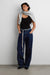 HIGH RISE BARREL LEG JEAN WITH SHOELACE BELT