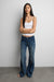 Medium wash straight leg jean in medium blue wash — main image