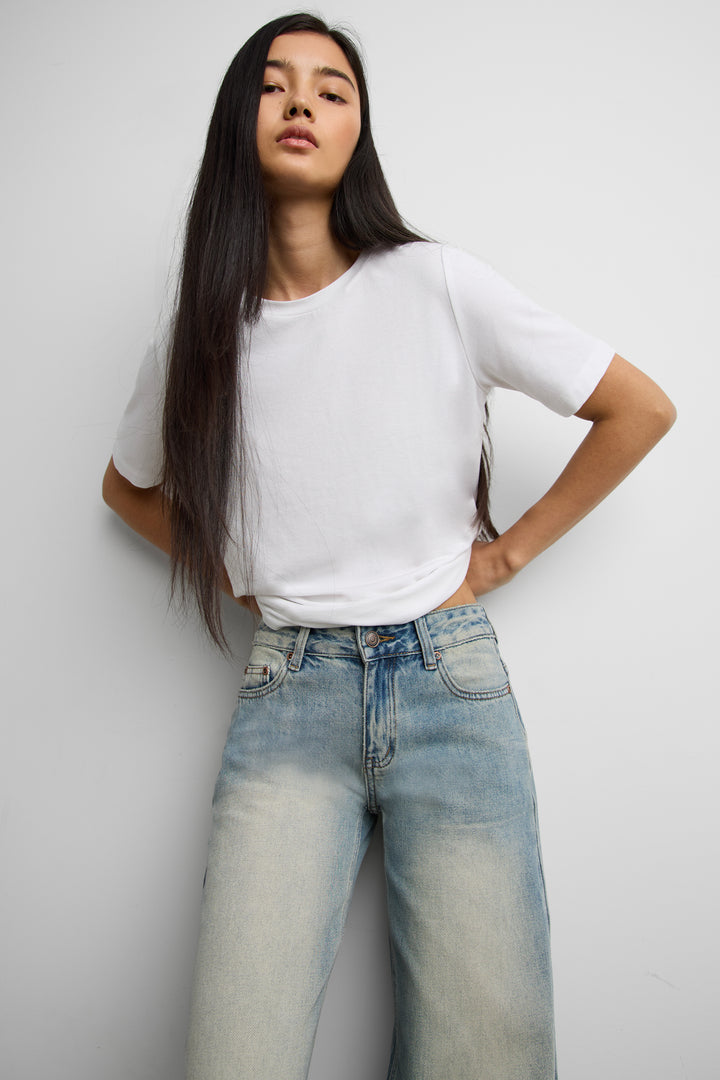 WIDE LEG JEAN in Light Blue — alternate angle