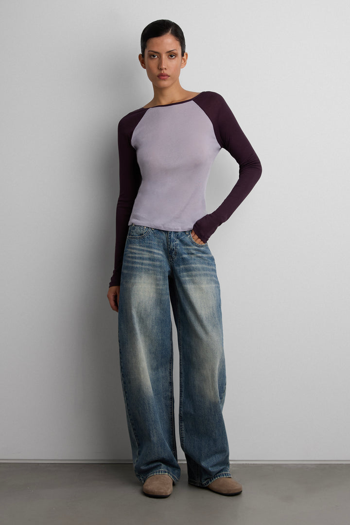 FADED BARREL JEAN in Blue — alternate angle