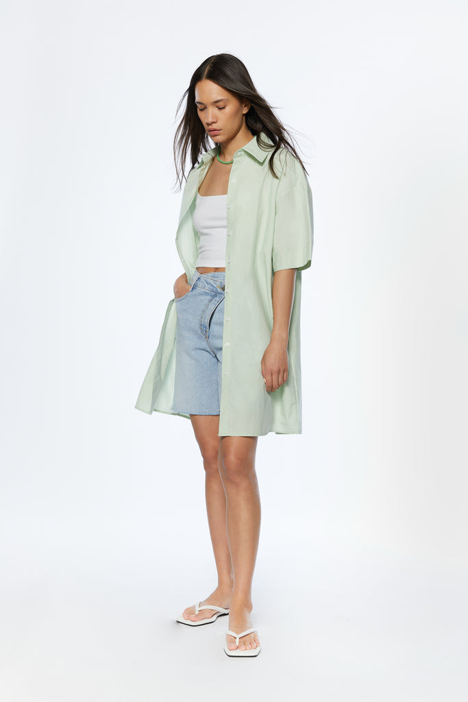 oak and fort shirt dress SHORT SLEEVE SHIRT DRESS