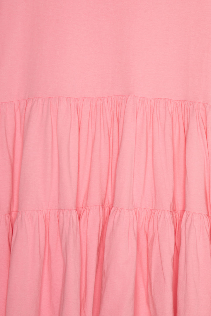 TIERED T-SHIRT DRESS in Pink — alternate angle