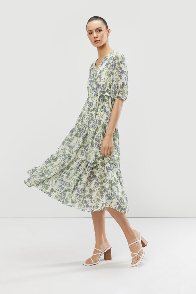 pink midi silk dress Serena Dress: Pink Midi Dress for Garden Wedding Guest