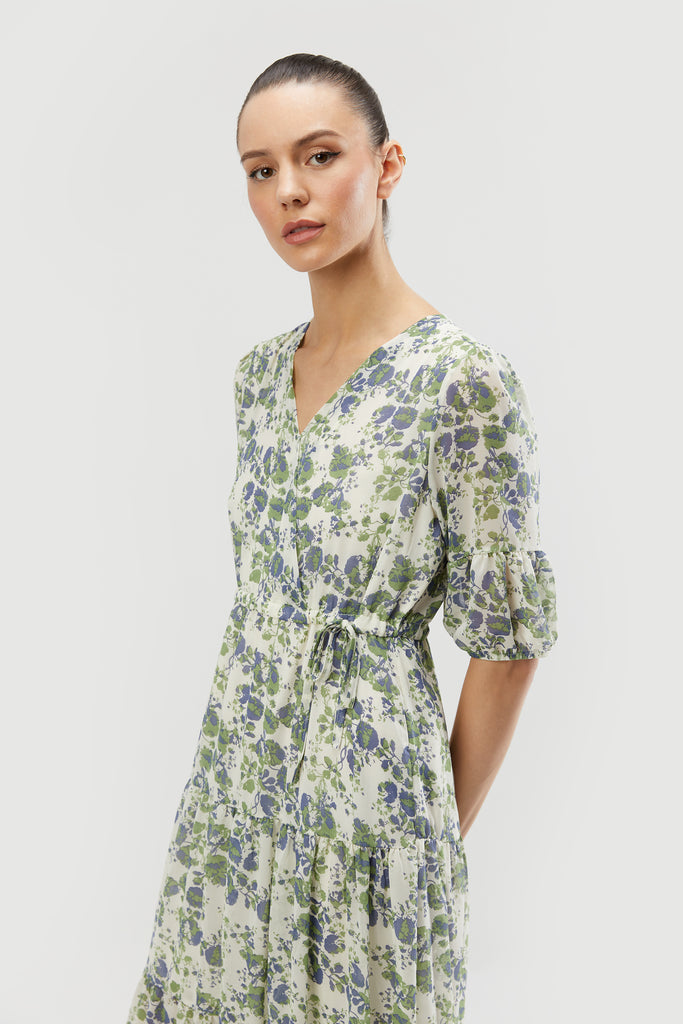 FLORAL MIDI DRESS
