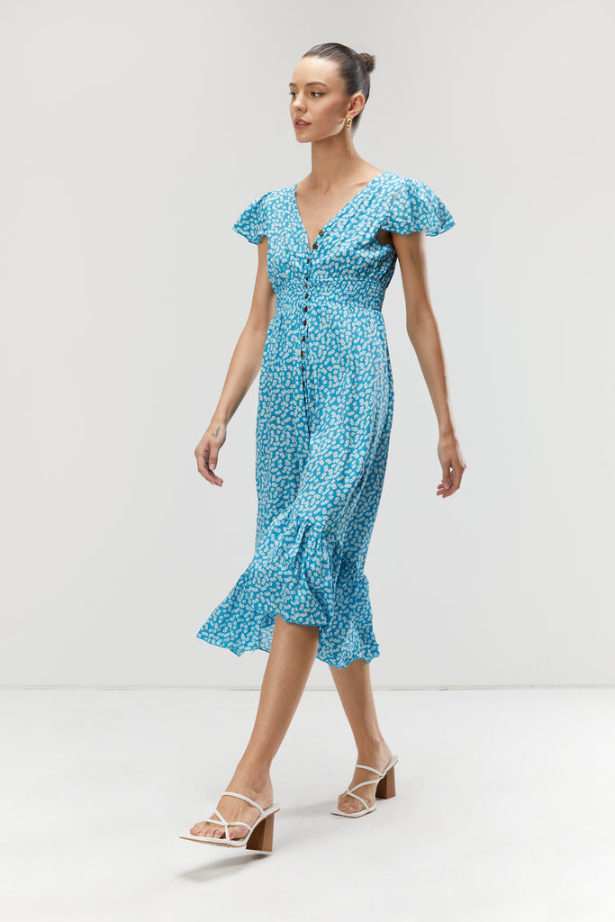 Floral Print Midi Dress | OAK + FORT  OAK + FORT USA